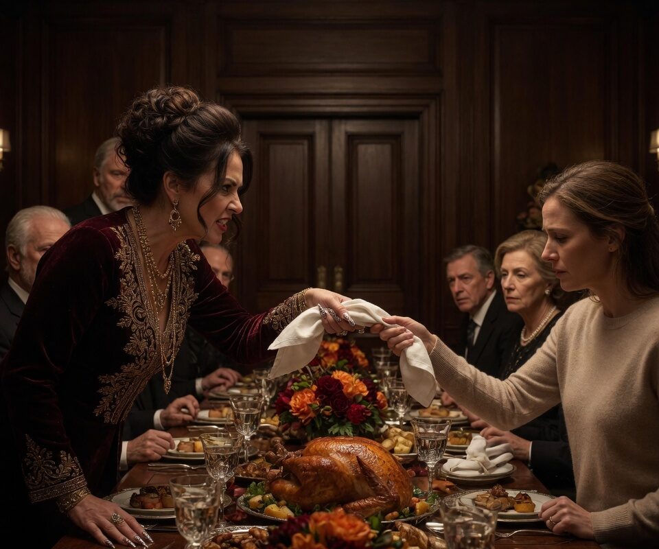 During Thanksgiving dinner, my son refused to eat his steak because it “smelled strange.” But when my nephew reached for it, my wife turned pale and screamed—leaving the entire table frozen.