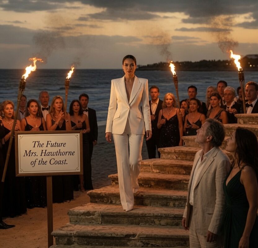On my own private beach, my husband’s mistress celebrated her “future” with a giant gold sign that read, “The Future Mrs. Hawthorne of the Coast.” My husband happily played host, telling everyone I was too heartbroken to come… until the party came to a sudden stop