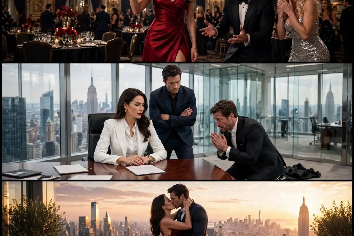 Certain his wife would never fight back, the billionaire proudly flaunted his mistress at the gala. Moments later, his wife entered in a breathtaking red gown, took back what was rightfully hers, and stunned every guest into silence.