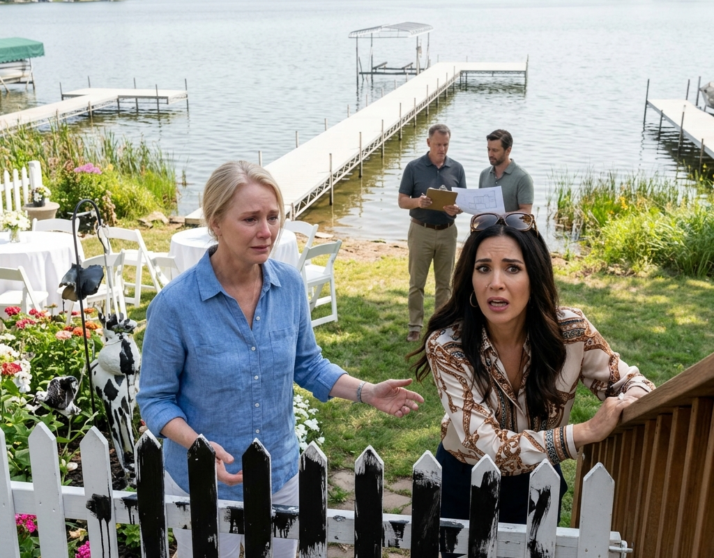 My Neighbor Painted My Fence Black To Ruin My Daughter’s Wedding Photos — Then The HOA Found Her Lake Dock Was Never Approved