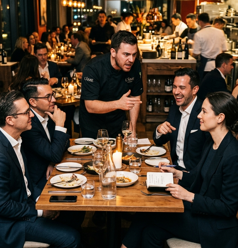My husband is a chef opening his first restaurant. In front of food investors he says “Don’t listen to her, she can’t even cook.
