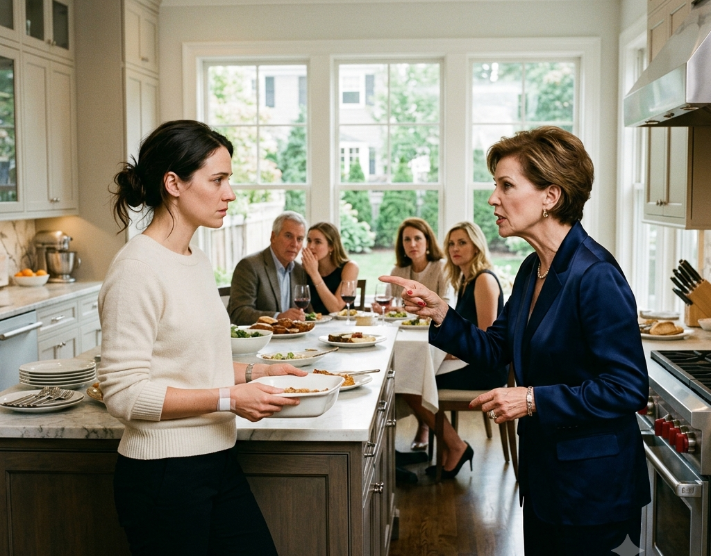 My Mother-in-Law Called Me a Beggar in My Own Kitchen — Then I Walked Back in Wearing My Surgeon’s Coat