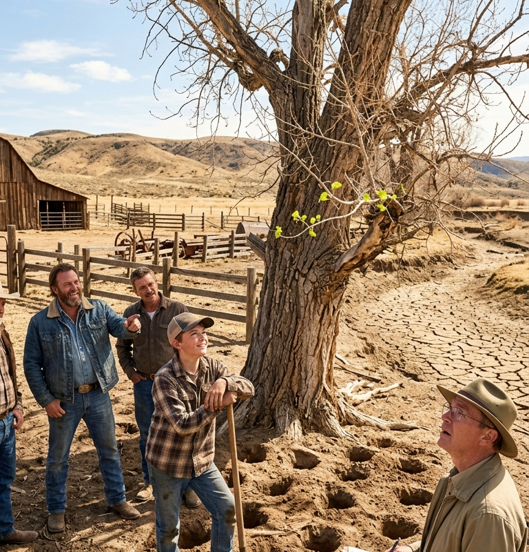 Everyone Laughed When He Dug Holes Around a Dry Cottonwood — Then the Tree Found the Water First