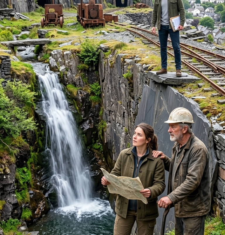 My Brother Called the Abandoned Quarry Worthless—Then Dad’s Chalk Map Led Me to the Waterfall Behind the Slate