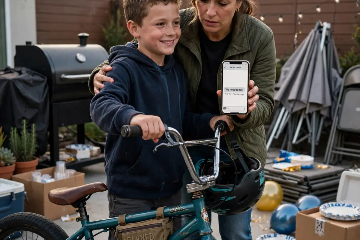My mother said my son didn’t deserve a new bike because he refused to give it to her favorite grandchild… I quietly canceled the $7,200 party, ordered him a custom bike, and minutes after the video went live, my brother called in a panic
