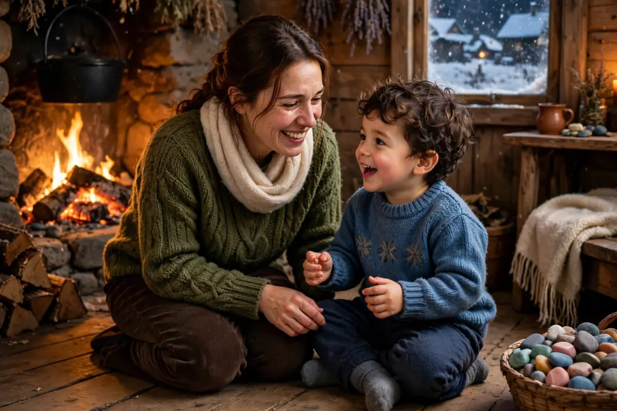 They mocked the outcast mother for wasting her savings on smooth river stones while her little boy still couldn’t speak… but when winter came, the miracle those stones unleashed left the entire village speechless