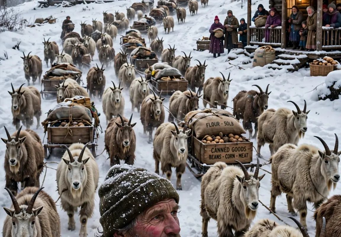 They laughed when a middle-aged man in Appalachia bought 80 old, scrawny mountain goats with every penny he had… but when record snowfall buried the valley, no one was laughing anymore