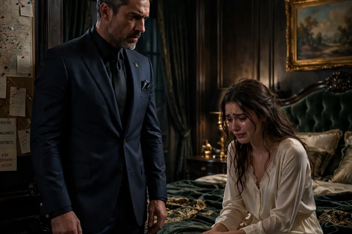 The Mafia boss found her crying in his bed… but the blo0dstain on the sheets ignited a brutal war inside his own mansion
