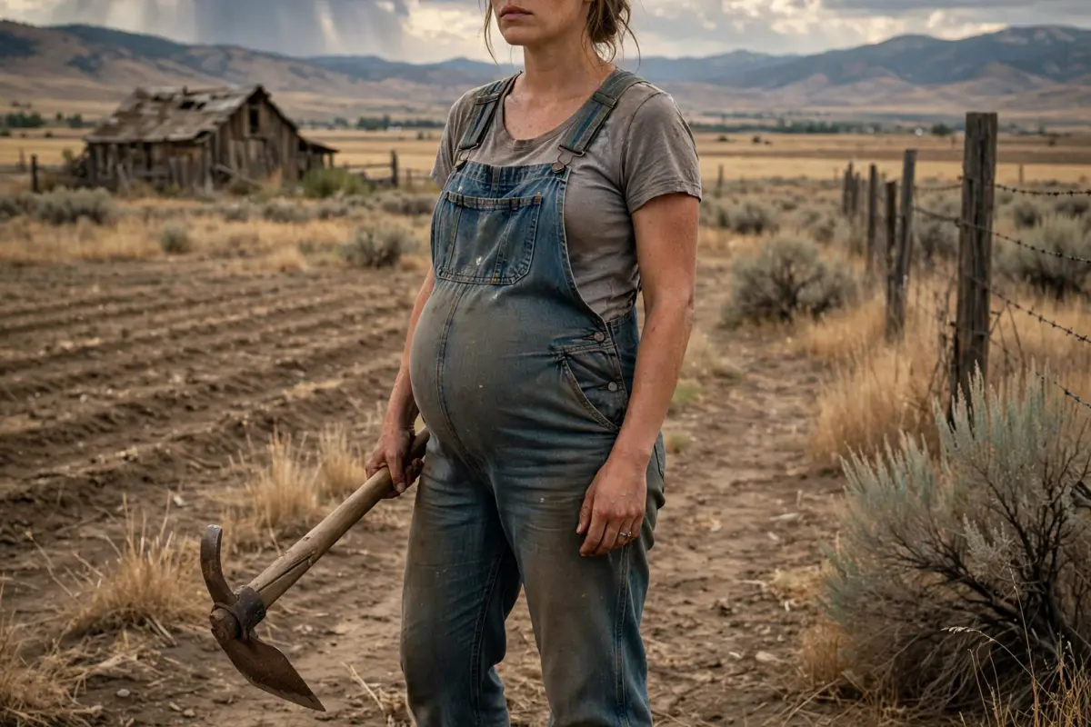 At 29 weeks pregnant, my mother-in-law forced me to work the fields at our abandoned family farm outside Boise… but when she arrived to “check if I was being lazy,” she froze at the sight of oil company trucks waiting on the property