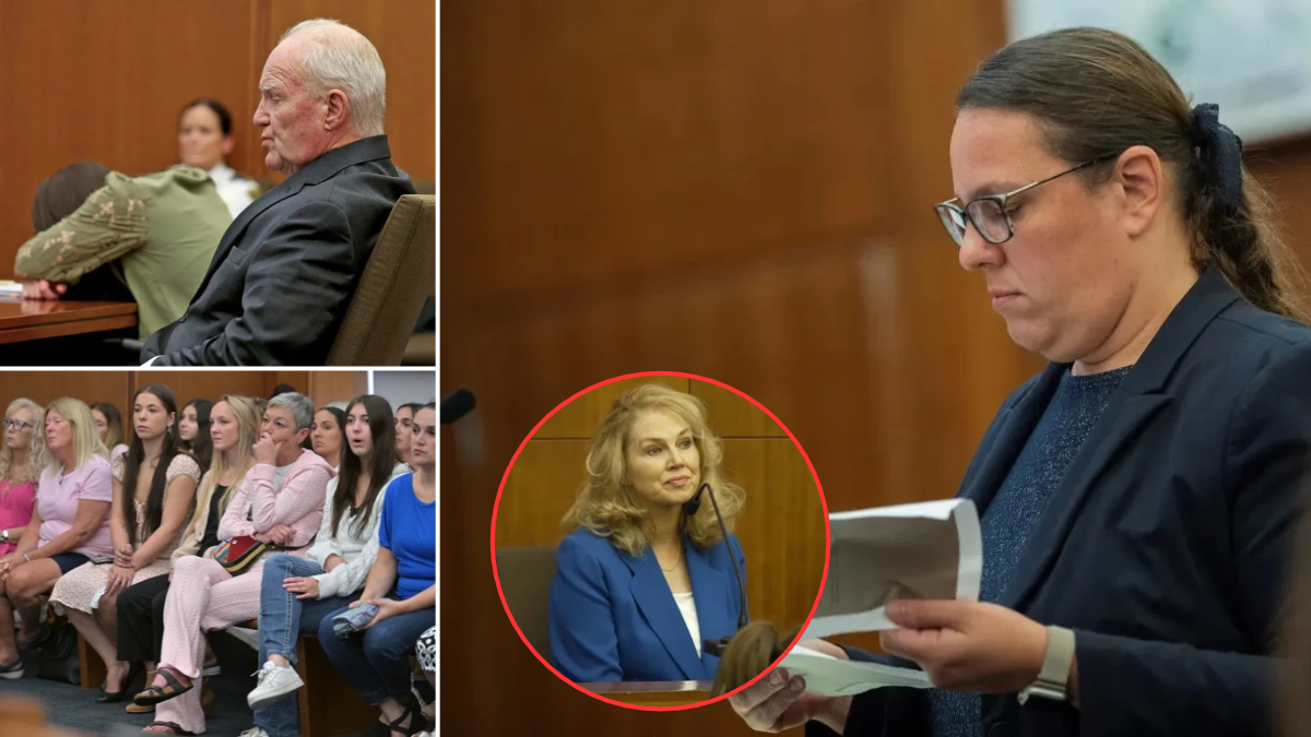 COURTROOM DRAMA: Throughout the six-hour Lindsay Clancy hearing, she kept staring at her mother and repeatedly making the same strange gesture