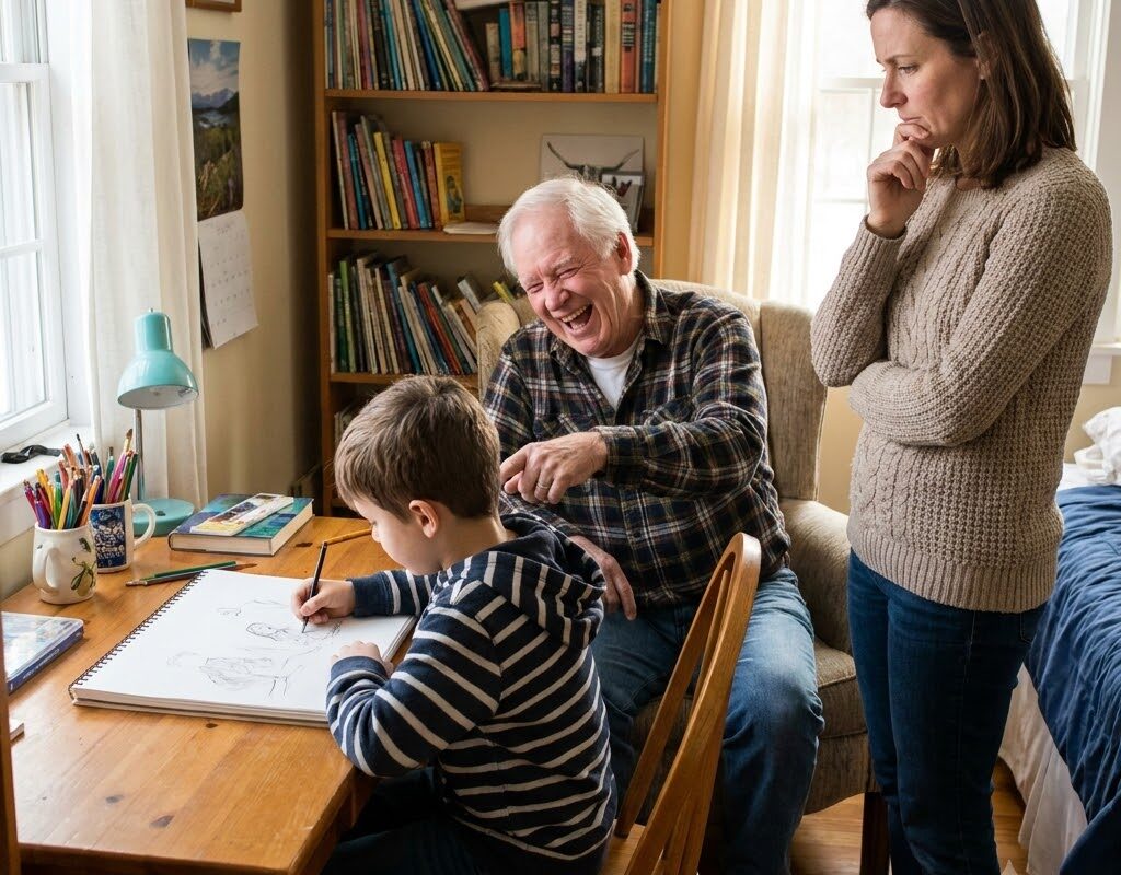 On my father’s birthday, he called the painting my autistic 10-year-old son made for him “cheap,” so I quietly walked away with my son—five years later, that same painting sold for $2 million, and Dad demanded a cut until the buyer appeared