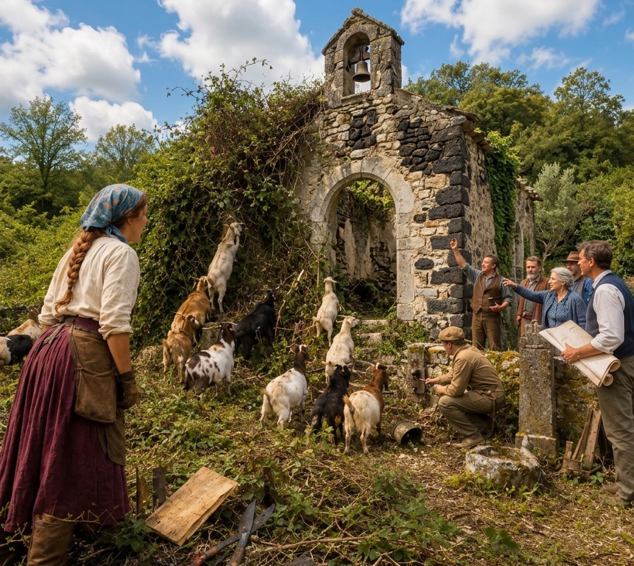 everyone mocked the landless young woman who bought sixty-five acres buried in blackberries, until her goats uncovered a stone church, a hidden spring, and the home her family had denied her