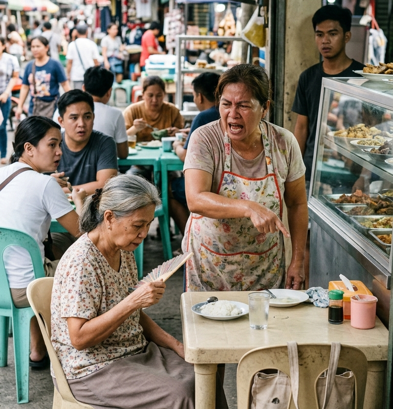 The Carinderia Owner Called an Old Woman a Beggar — Not Knowing She Was Carrying the Contract That Could Save Her Business