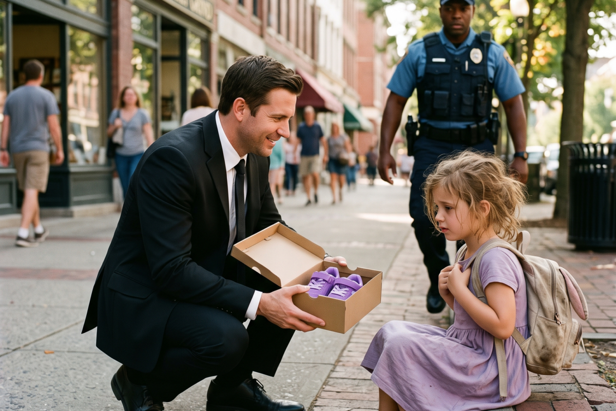 A Little Girl Asked Me for School Shoes on a Busy Street—Her Promise Led Me to a Dying Mother and a Secret That Changed Everything “Mister?