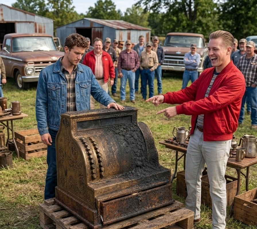 “Next up! An ‘antique’ salvaged from the ashes of the old department store,” the auctioneer smirked, barely concealing his mockery. “Anyone want to take this heap of scrap home to use as a doorstop? Starting bid: ten dollars!”