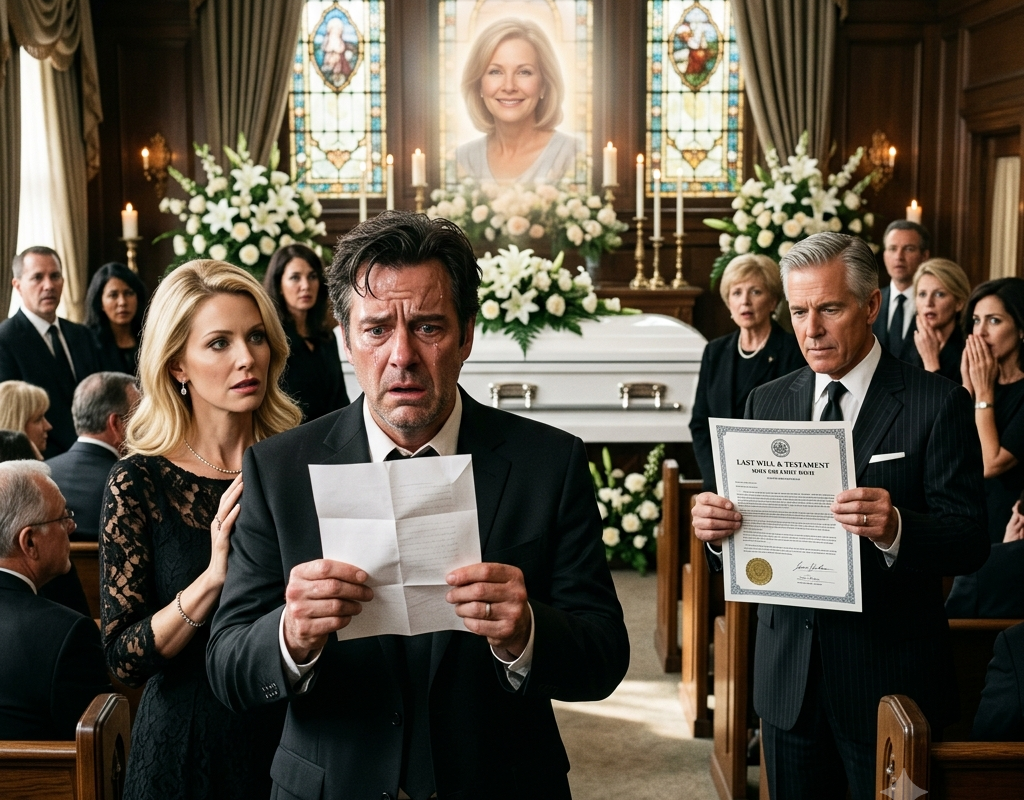 He Mocked His Late Wife at Her Funeral… Until the Lawyer Read One Letter That Changed Everything