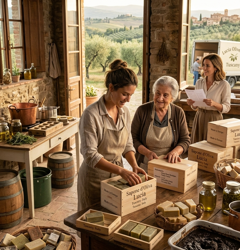 # The Olive Mill Dumped Bitter Pressings Every Harvest — She Turned Them Into Soap That Sold Across Europe