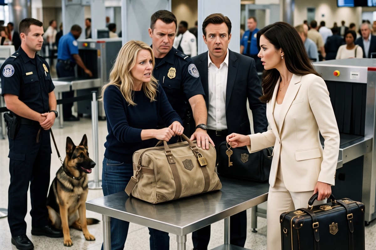My Husband Hid a Locked Case in My Luggage and Smiled at the Approaching Dog—Until the Dog Sat by His Mistress and I Said the Case Had Been Mine Hours Earlier