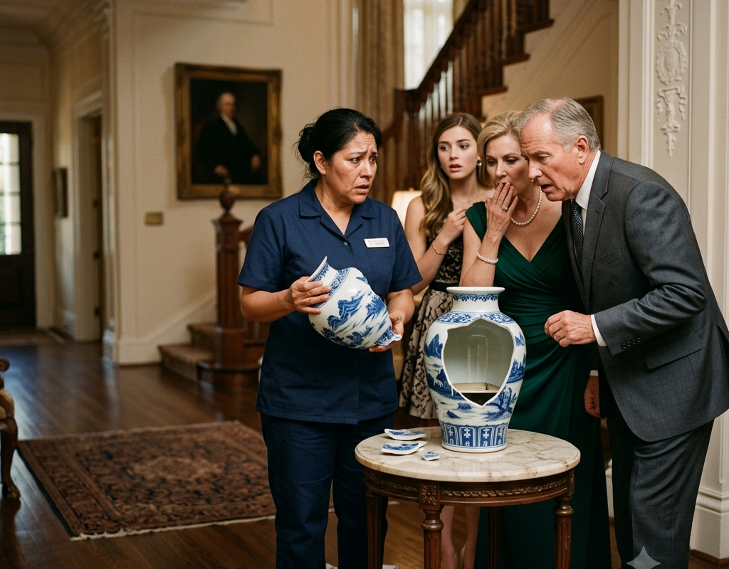 A Wealthy Family Humiliated Their Maid After an Accident—Until the Broken Vase Revealed the Truth