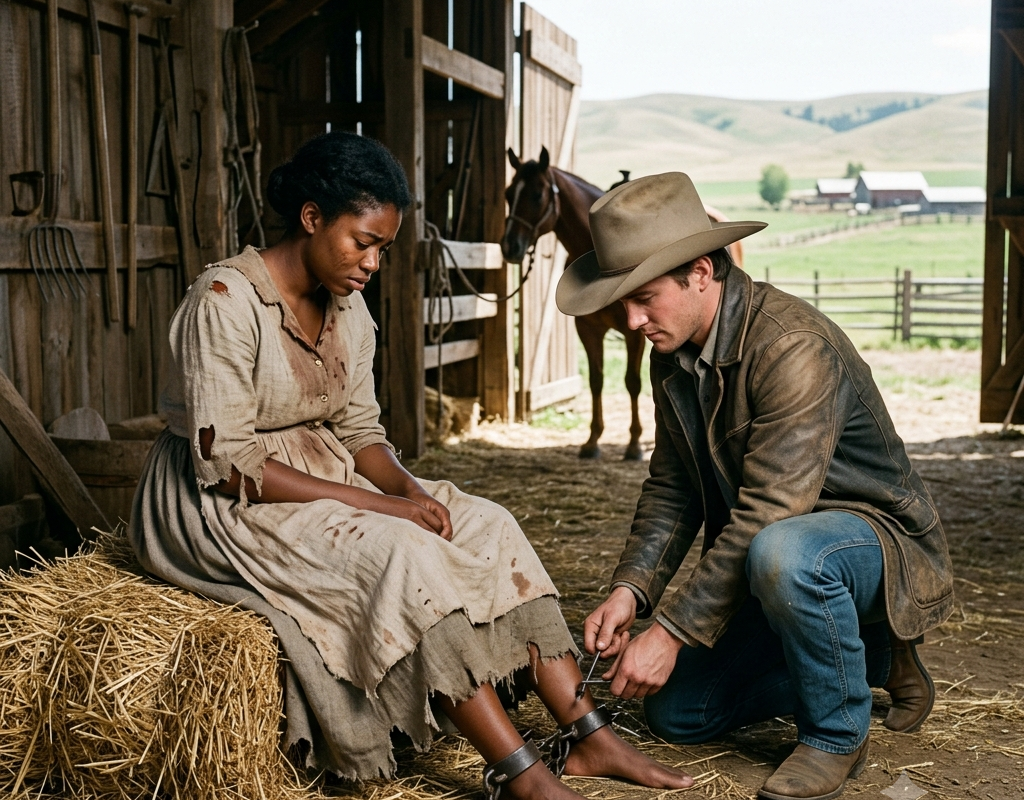 PART 2 Sold Minutes After Giving Birth—Chained and Bleeding Until a Cowboy Bought Her Freedom