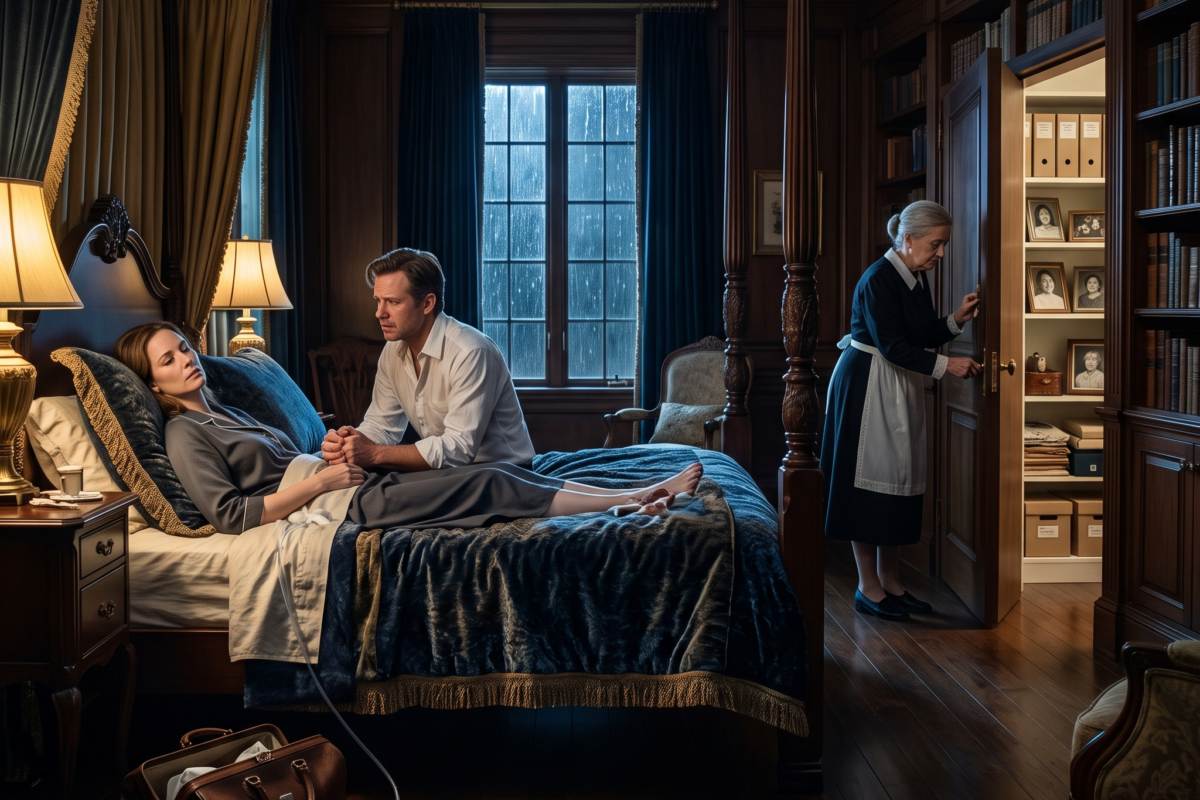 The Housekeeper Collapsed Scrubbing His Study Floor—Then Boston’s Most Ruthless Attorney Found Her Hand Locked in His