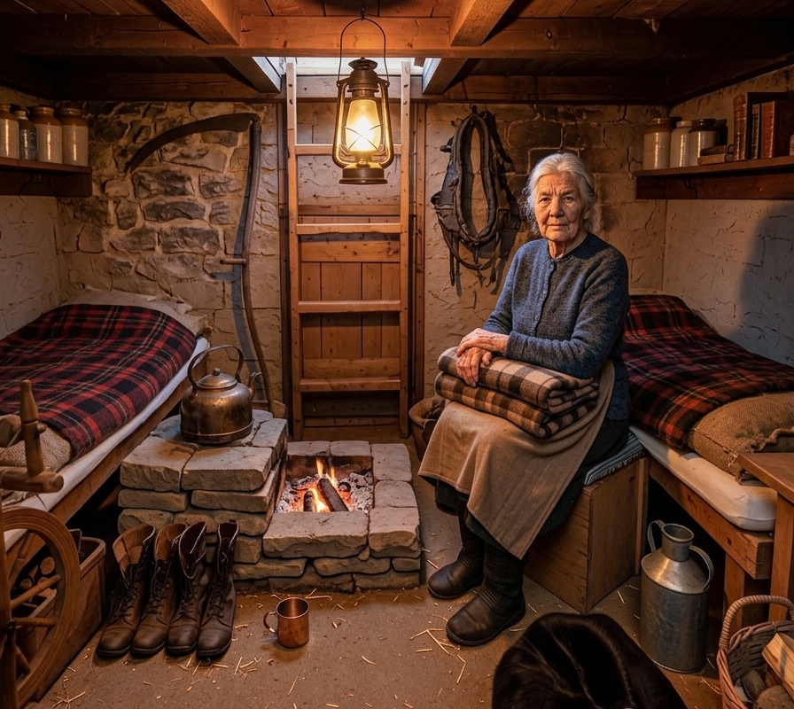 She had moved to this isolated plot at the edge of the pine forest three years ago. She was a woman in her sixties—thin, quiet, and perpetually clad in a worn wool coat. Instead of hiring a professional construction crew, she had built a tiny, ramshackle cabin with flimsy plywood walls that looked as though the wind might blow them away at any moment.