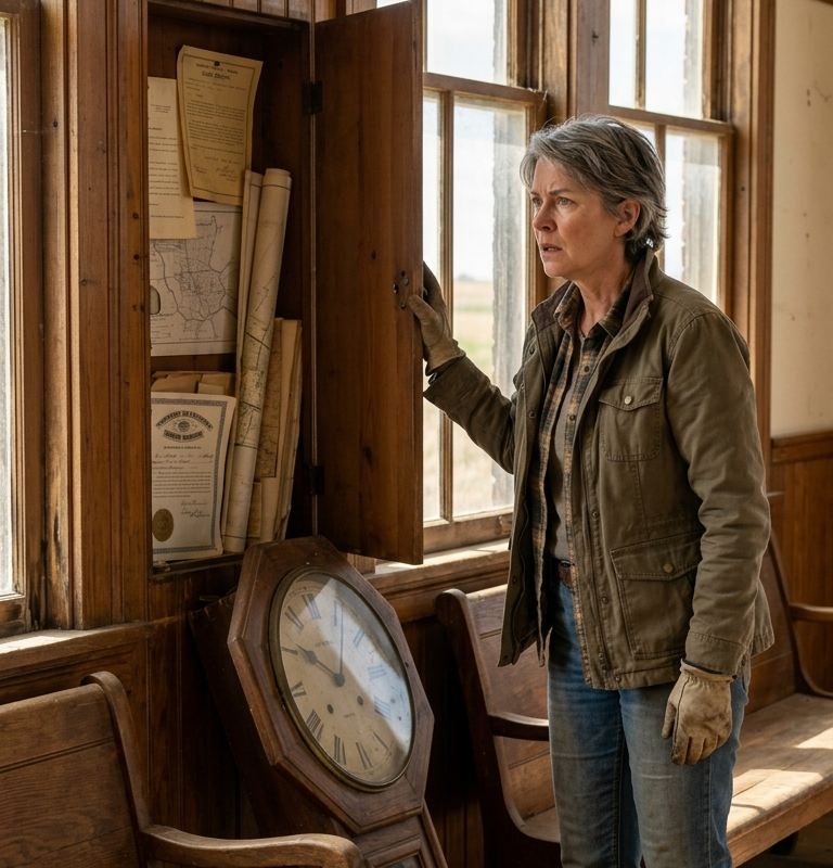 The Jobless Clockmaker Bought the Shuttered Train Depot — Then the Waiting Room Clock Opened a Wall of Forgotten Land Grants