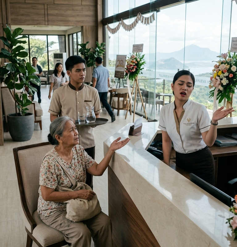 The Hotel Receptionist Mocked a Grandmother Asking for Water — Then Found Out She Was the Owner’s Mother
