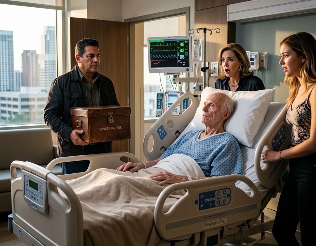 The second they left the room, I reached for the phone and called the only man my wife had always tried to keep away. “Miguel,” I said, “bring it now.” Forty minutes later, he walked into my hospital room carrying the one thing she had spent years praying I would never find….