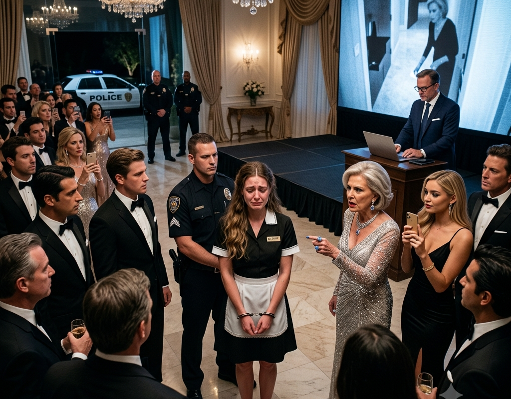 She Was Handcuffed in Front of Hundreds of Guests for Theft—Then One Security Video Forced a Billionaire Family to Hang Their Heads in Shame