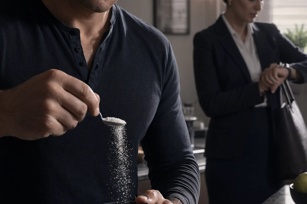 My biggest career meeting was only hours away when I caught my husband adding white powder to my coffee, then smiling as he handed the cup to me